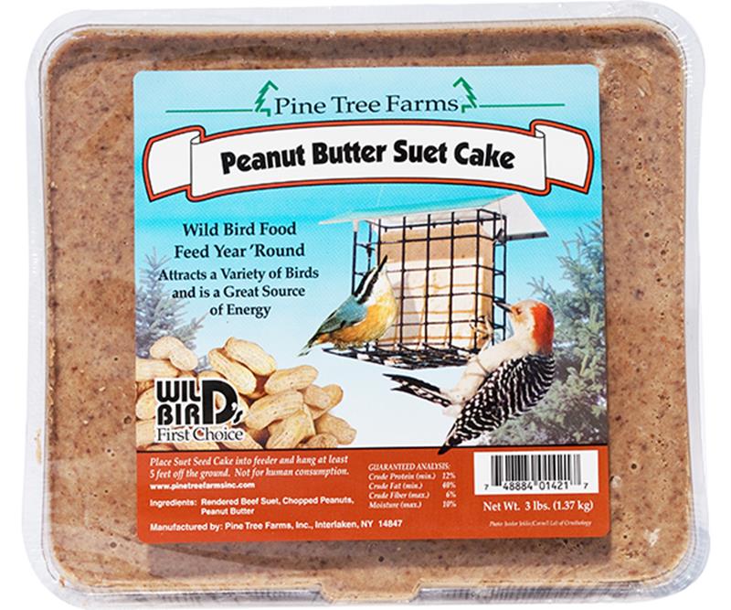 3 lb Peanut Butter Suet Cake,Pine Tree Farms,PTF1421