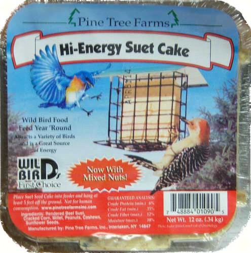 Hi-Energy Suet Cake 12 oz.,Pine Tree Farms,PTF1090