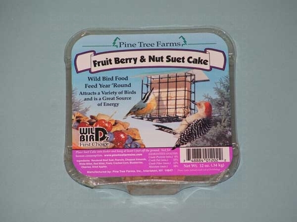 Fruit Berry Suet  Cake 12 oz.,Pine Tree Farms,PTF1202