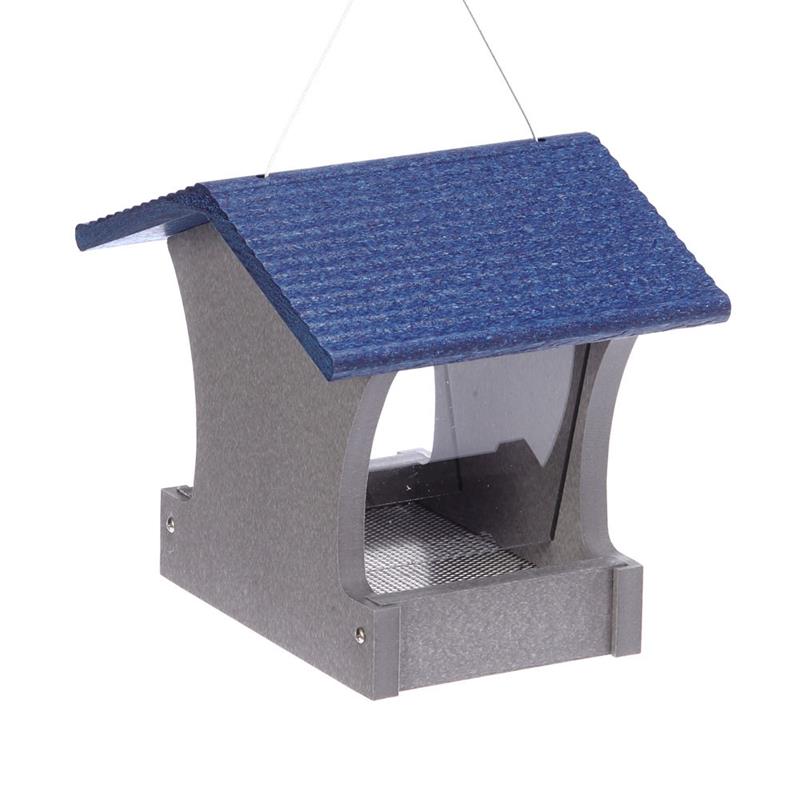 Small Hopper Grey w/ Blue Roof,GSHF100-B