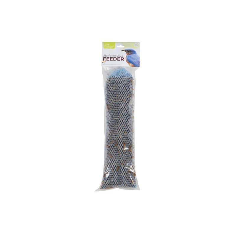 PB Filled Mealworm Sock BL/WH,Pacific Bird and Supply,PB0117